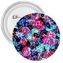 Neon Floral 3  Buttons by 3cl3ctix