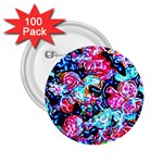 Neon Floral 2.25  Buttons (100 pack)  Front