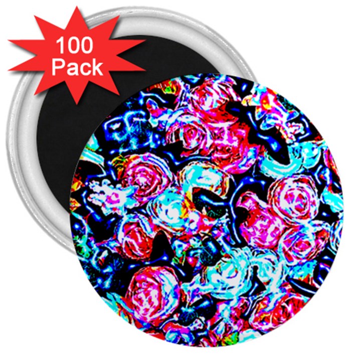 Neon Floral 3  Magnets (100 pack)