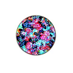 Neon Floral Hat Clip Ball Marker (4 Pack)