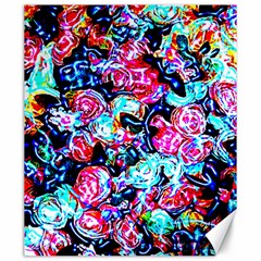 Neon Floral Canvas 20  X 24  by 3cl3ctix