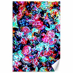 Neon Floral Canvas 20  X 30  by 3cl3ctix