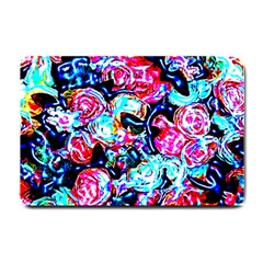 Neon Floral Small Doormat  by 3cl3ctix