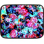 Neon Floral Fleece Blanket (Mini) 35 x27  Blanket