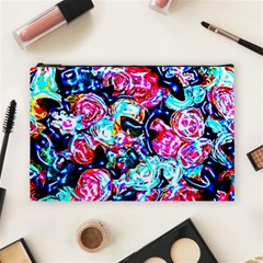 Neon Floral Cosmetic Bag (large) by 3cl3ctix