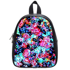 Neon Floral School Bag (small) by 3cl3ctix