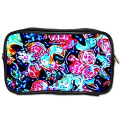 Neon Floral Toiletries Bag (two Sides) by 3cl3ctix