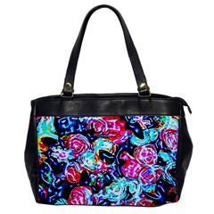 Neon Floral Oversize Office Handbag by 3cl3ctix