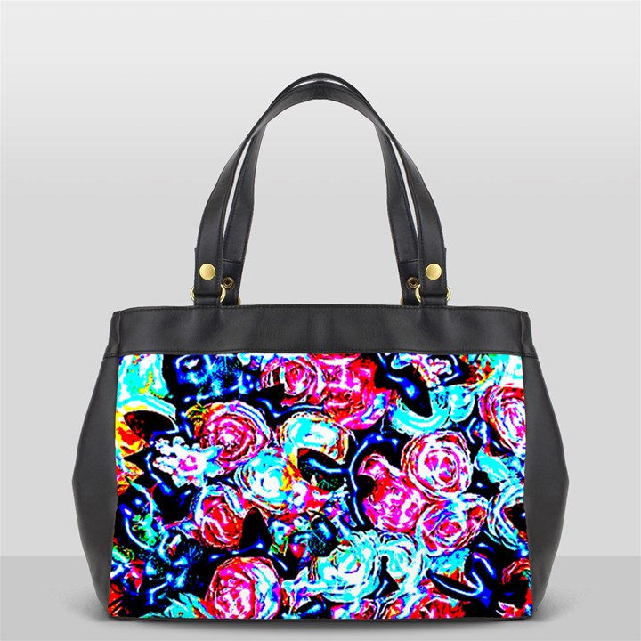 Neon Floral Oversize Office Handbag