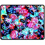 Neon Floral Fleece Blanket (Medium)  60 x50  Blanket Front