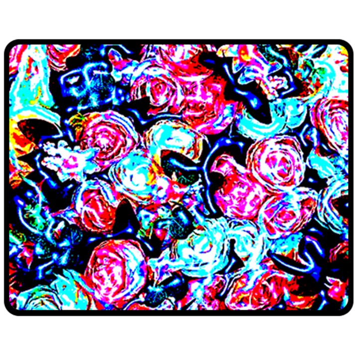 Neon Floral Fleece Blanket (Medium) 