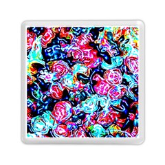 Neon Floral Memory Card Reader (square) by 3cl3ctix