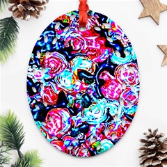 Neon Floral Ornament (oval Filigree) by 3cl3ctix