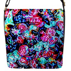 Neon Floral Flap Closure Messenger Bag (s) by 3cl3ctix