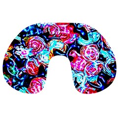 Neon Floral Travel Neck Pillow