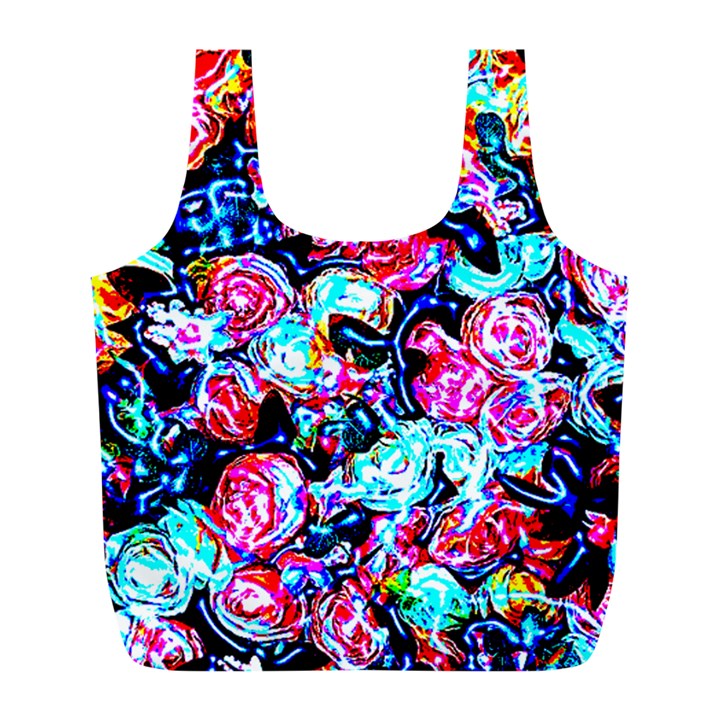 Neon Floral Full Print Recycle Bag (L)