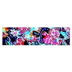 Neon Floral Satin Scarf (oblong) by 3cl3ctix