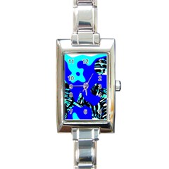 Abstract Tropical Rectangle Italian Charm Watch