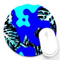 Abstract Tropical Round Mousepads by 3cl3ctix