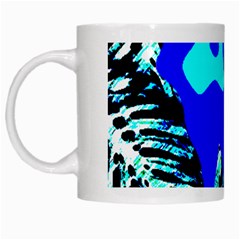 Abstract Tropical White Mugs