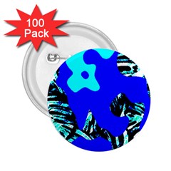 Abstract Tropical 2.25  Buttons (100 pack) 