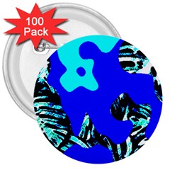 Abstract Tropical 3  Buttons (100 Pack)  by 3cl3ctix