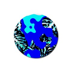 Abstract Tropical Rubber Coaster (round) by 3cl3ctix