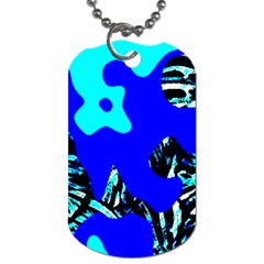 Abstract Tropical Dog Tag (Two Sides)