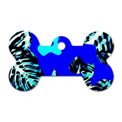 Abstract Tropical Dog Tag Bone (Two Sides)