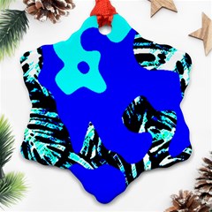 Abstract Tropical Snowflake Ornament (Two Sides)