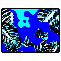 Abstract Tropical Double Sided Fleece Blanket (Large) 