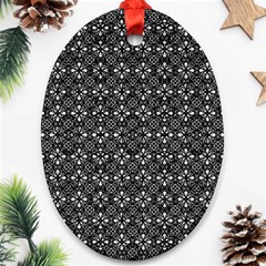 Black Lace Ornament (oval) by SychEva