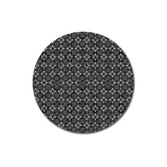 Black Lace Magnet 3  (round) by SychEva