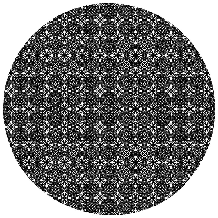 Black Lace Wooden Puzzle Round