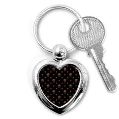 Funny Ugly Bird Drawing Print Pattern Key Chain (Heart)