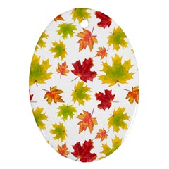 Bright Autumn Leaves Ornament (oval) by SychEva