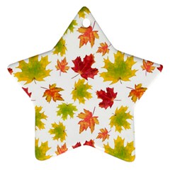 Bright Autumn Leaves Ornament (star) by SychEva