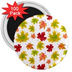 Bright Autumn Leaves 3  Magnets (100 pack) Front