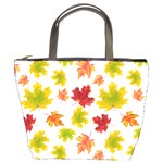 Bright Autumn Leaves Bucket Bag Front