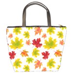 Bright Autumn Leaves Bucket Bag Back