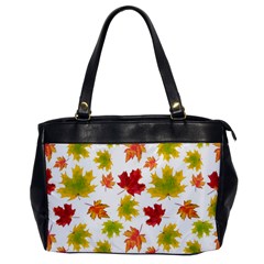 Bright Autumn Leaves Oversize Office Handbag by SychEva