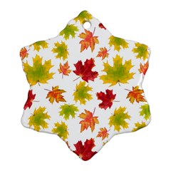 Bright Autumn Leaves Ornament (snowflake) by SychEva