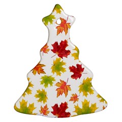 Bright Autumn Leaves Christmas Tree Ornament (two Sides) by SychEva