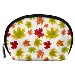 Bright Autumn Leaves Accessory Pouch (large) by SychEva