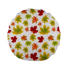 Bright Autumn Leaves Standard 15  Premium Flano Round Cushions by SychEva