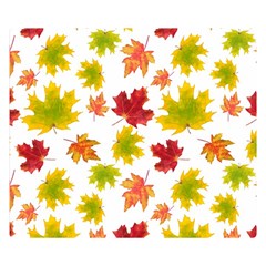 Bright Autumn Leaves Double Sided Flano Blanket (small)  by SychEva