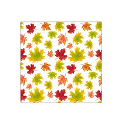 Bright Autumn Leaves Satin Bandana Scarf by SychEva