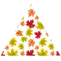 Bright Autumn Leaves Wooden Puzzle Triangle by SychEva