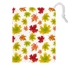 Bright Autumn Leaves Drawstring Pouch (4xl) by SychEva