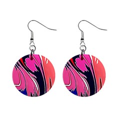 Painted Marble Mini Button Earrings